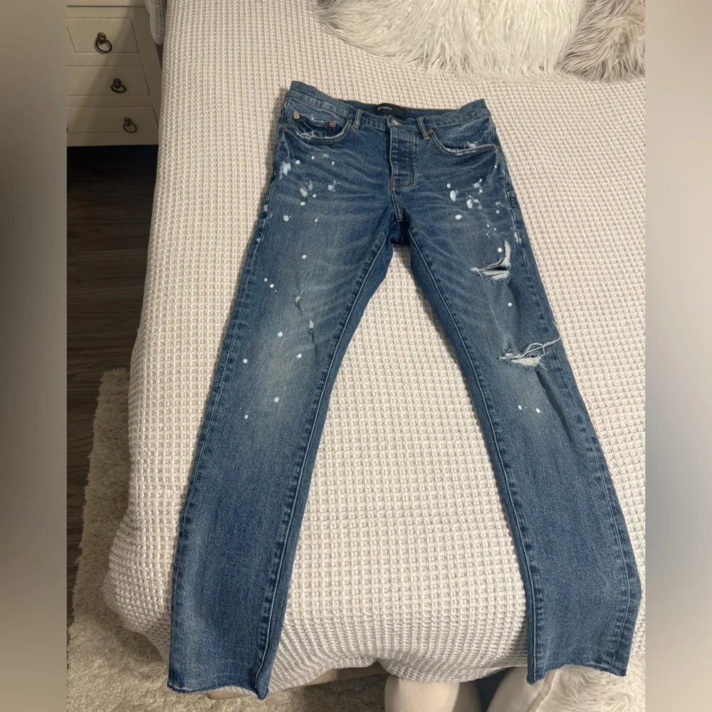 Purple bBrand Distress Skinny Jeans